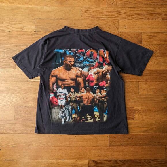 Marino Morwood Mike Tyson T Shirt All Over Print Double Sided Size L Rap‎ Tee - Picture 4 of 5